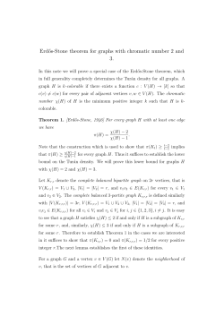 Erd˝os-Stone theorem for graphs with chromatic number 2 and 3.