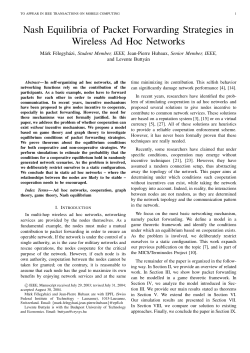 Nash Equilibria of Packet Forwarding Strategies in