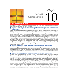 Perfect Competition Chapter