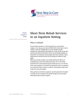 Rehab - Next Step in Care