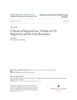 A Theory of Imperial Law: A Study on U.S. Hegemony and the Latin