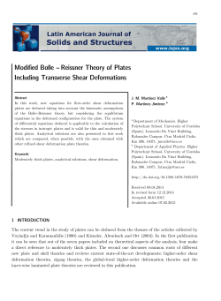 Modified Bolle &ndash; Reissner Theory of Plates Including
