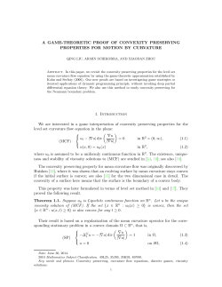 A game-theoretic proof of convexity preserving properties for motion