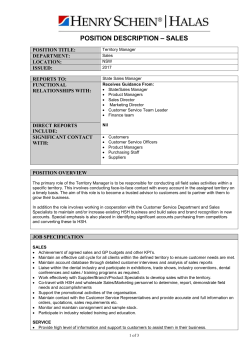 position description &ndash; sales