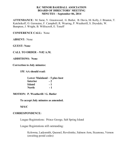 September 2014 Summary