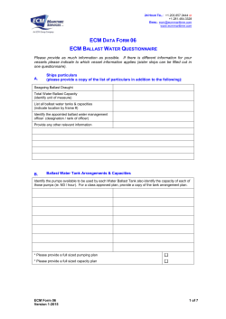 Ballast Water Questionaire