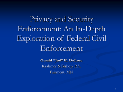 Privacy and Security Enforcement