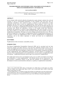 NEIGHBOURHOODS AND INTENSIFICATION