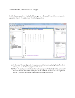Homework for Gaussian Elimination with tournament pivoting