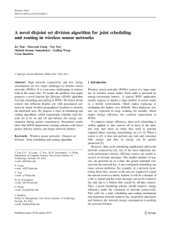 A novel disjoint set division algorithm for joint scheduling and