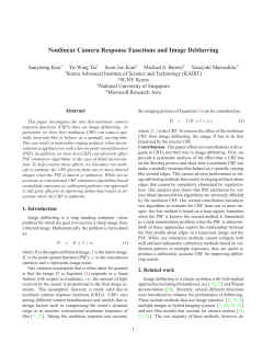 Nonlinear Camera Response Functions and
