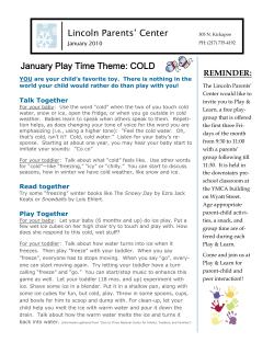 January Play Time Theme: COLD Lincoln Parents` Center