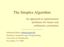 The Simplex Algorithm
