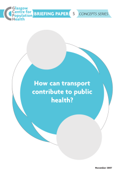How can transport contribute to public health?
