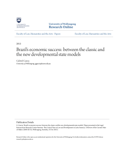 Brazil`s economic success: between the classic