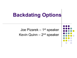 Backdating Options