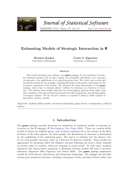 Estimating Models of Strategic Interaction in R