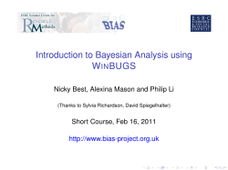 Introduction to Bayesian Analysis using WinBUGS