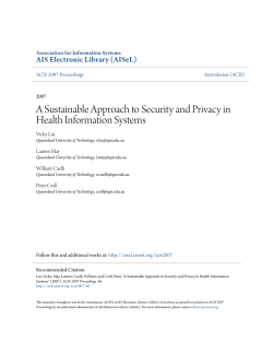 A Sustainable Approach to Security and Privacy in Health