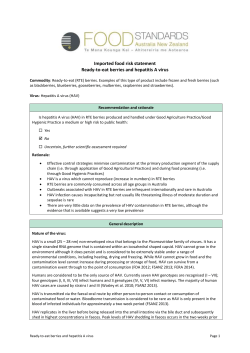 HAV berries risk statement - Food Standards Australia New Zealand