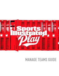 MANAGE TEAMS GUIDE