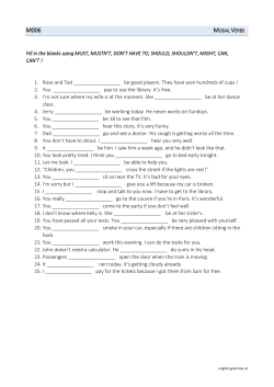 M006 - Modal Verbs