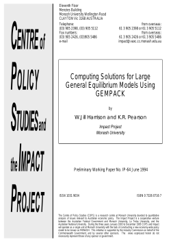 Computing Solutions for Large General Equilibrium Models Using