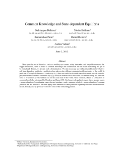 Common Knowledge and State-dependent Equilibria