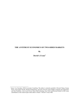 THE ANTITRUST ECONOMICS OF TWO