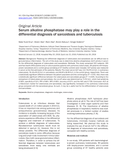 Serum alkaline phosphatase may play a role in the differential