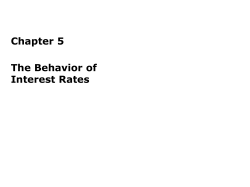 The Behavior of Interest Rates