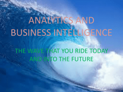 analytics and business intelligence the wave that you ride today and