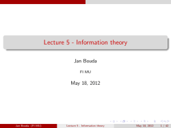 Lecture 5 - Information theory