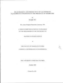 measurement and prediction of gas hydrate equilibrium conditions