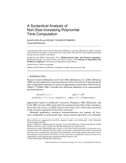 A Syntactical Analysis of Non-Size