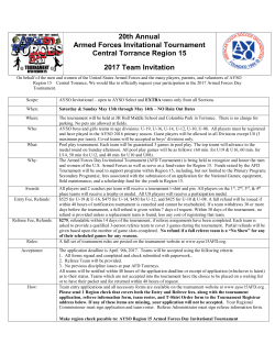 20th Annual Armed Forces Invitational Tournament Central Torrance