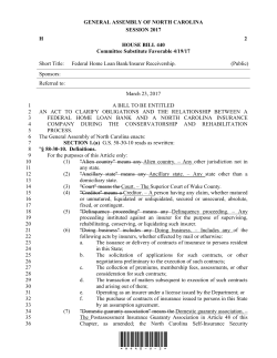 Federal Home Loan Bank/Insurer Receivership.