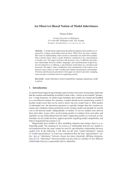 An Observer-Based Notion of Model Inheritance