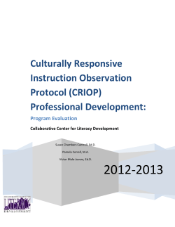 Culturally Responsive Instruction Observation Protocol (CRIOP)