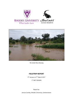 fieldtrip report - Selati Game Reserve