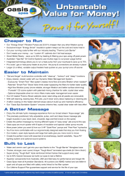 Prove it for Yourself - Oasis Leisure Products