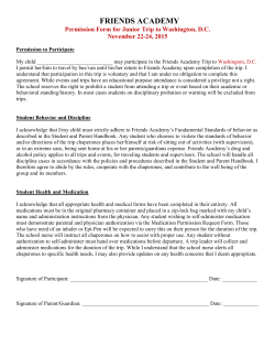 Overnight Permission Forms