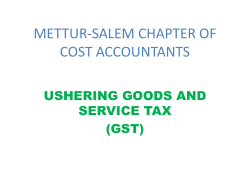 Ushering GST - Institute of Cost Accountants of India