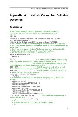 Appendix A : Matlab Codes for Collision Detection