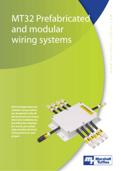 MT32 Prefabricated and modular wiring systems