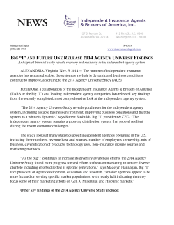 big “i” and future one release 2014 agency universe findings