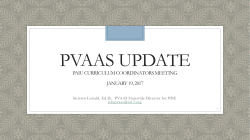 PVAAS Update PAIU Curriculum Coordinators Meeting January 20