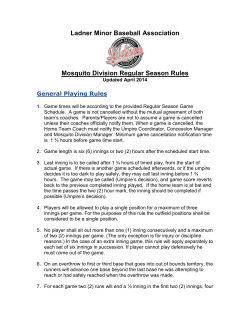 Ladner Minor Baseball Association Mosquito Division Regular