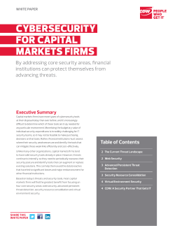 Cybersecurity for Capital Market Firms