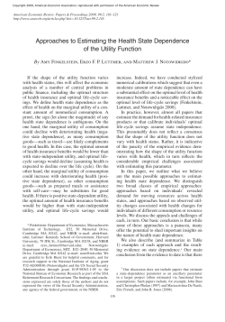 Approaches to Estimating the Health State Dependence of the Utility